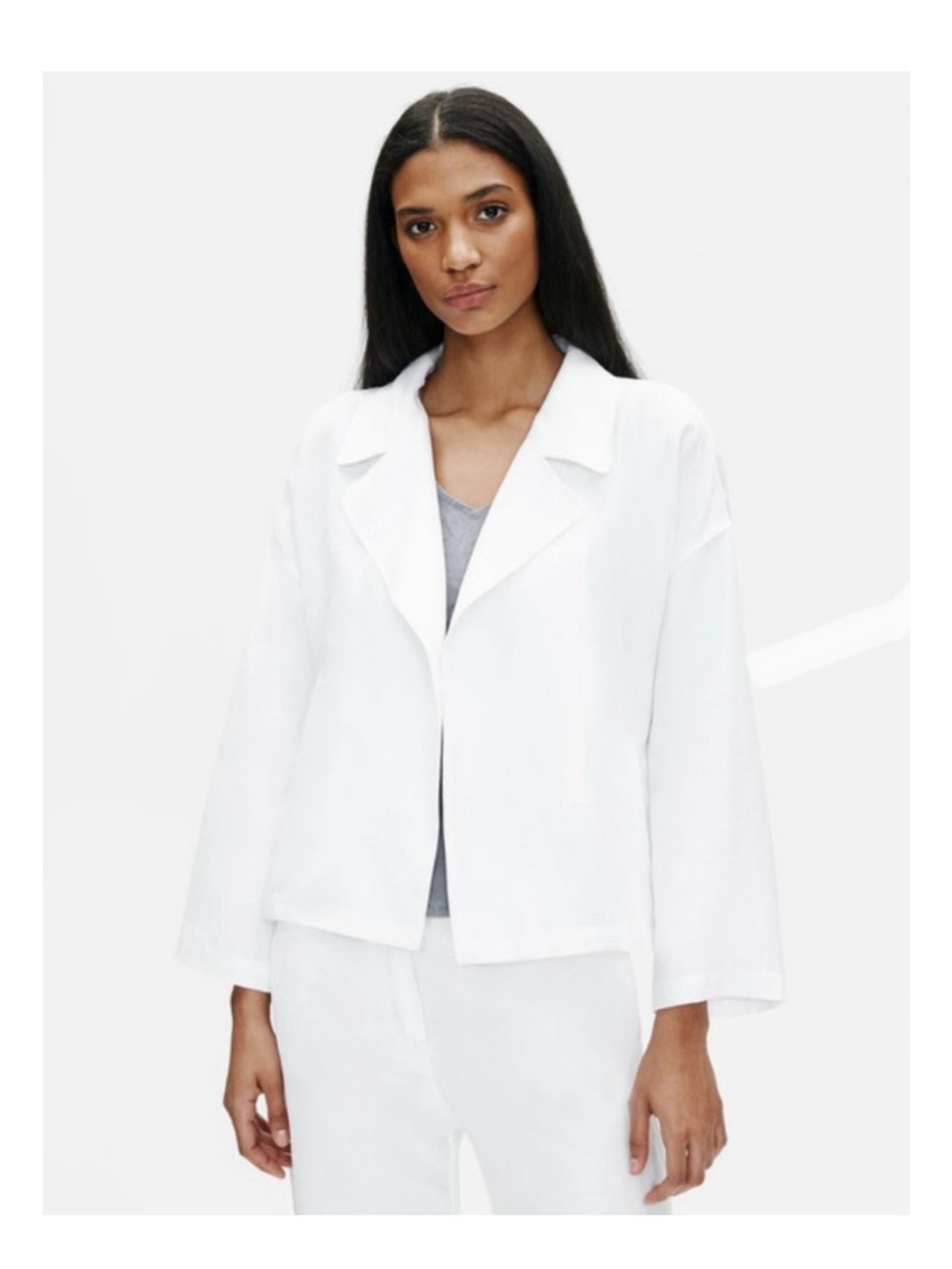 Eileen Fischer NWT Tencel Slub White XL